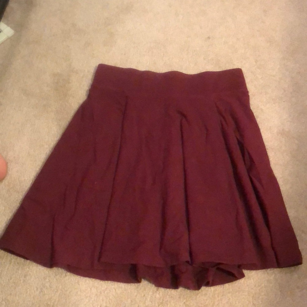 Maroon red skater skirt